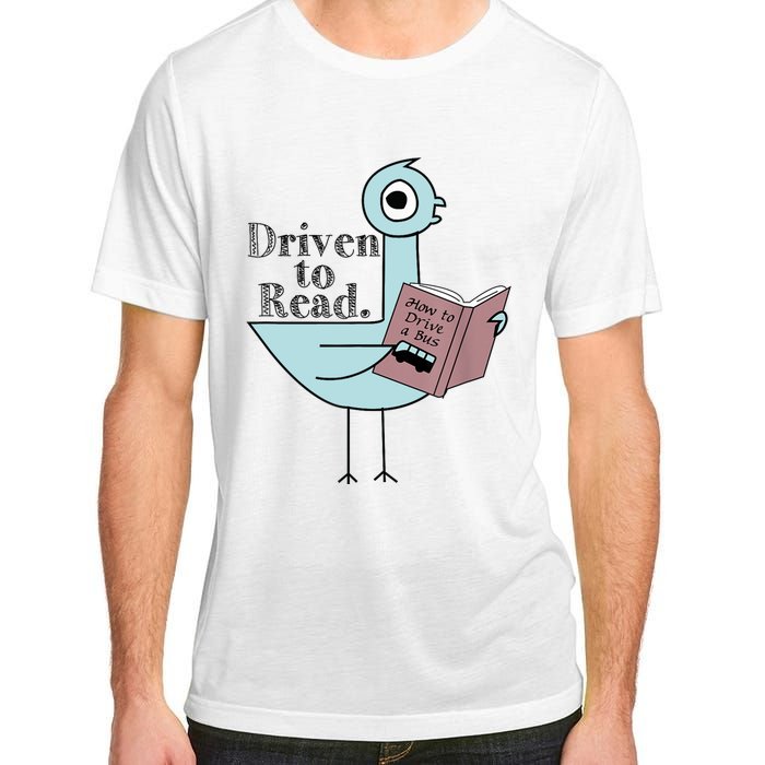 Driven To Read Pigeon Library Reading Books Readers Adult ChromaSoft Performance T-Shirt