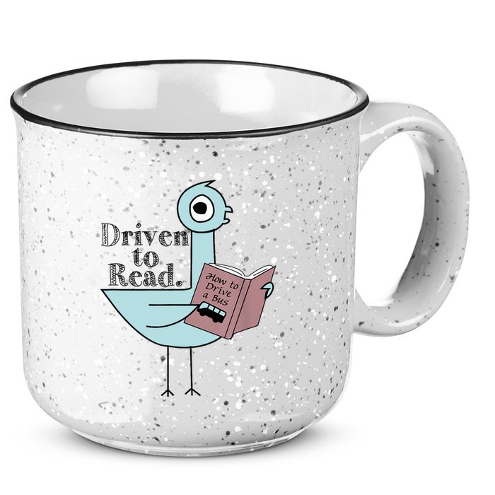 Driven To Read Pigeon Library Reading Books Readers 15oz Campfire Ceramic Mug
