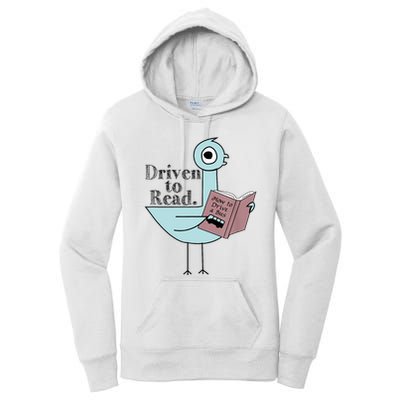 Driven To Read Pigeon Library Reading Books Readers Women's Pullover Hoodie