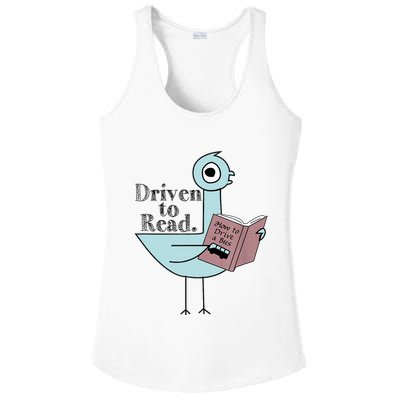 Driven To Read Pigeon Library Reading Books Readers Ladies PosiCharge Competitor Racerback Tank