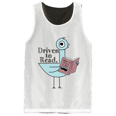 Driven To Read Pigeon Library Reading Books Readers Mesh Reversible Basketball Jersey Tank