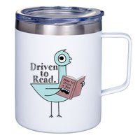 Driven To Read Pigeon Library Reading Books Readers 12oz Stainless Steel Coffee Mug