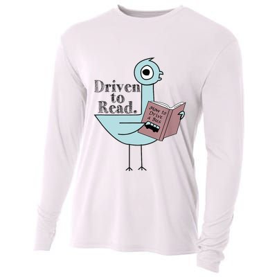 Driven To Read Pigeon Library Reading Books Readers Cooling Performance Long Sleeve Crew