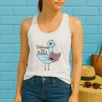Driven To Read Pigeon Library Reading Books Readers Womens Tank Top
