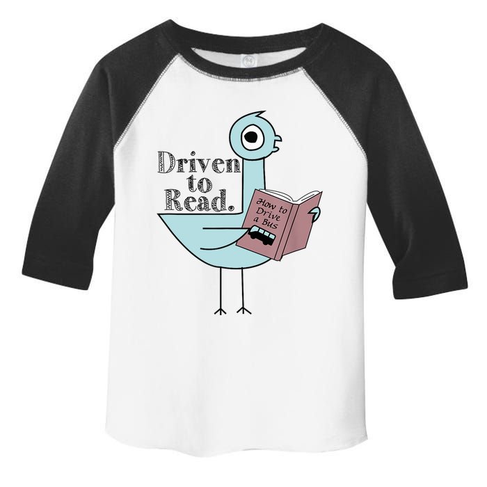 Driven To Read Pigeon Library Reading Books Readers Toddler Fine Jersey T-Shirt