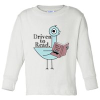 Driven To Read Pigeon Library Reading Books Readers Toddler Long Sleeve Shirt