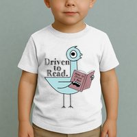 Driven To Read Pigeon Library Reading Books Readers Toddler T-Shirt