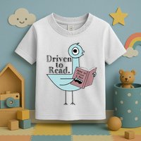 Driven To Read Pigeon Library Reading Books Readers Toddler T-Shirt