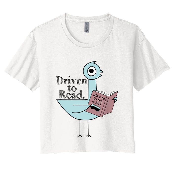 Driven To Read Pigeon Library Reading Books Readers Crop Top