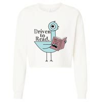 Driven To Read Pigeon Library Reading Books Readers Cropped Pullover Crew