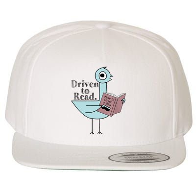 Driven To Read Pigeon Library Reading Books Readers Wool Snapback Cap