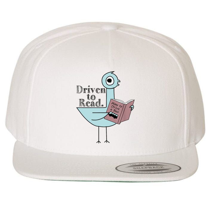 Driven To Read Pigeon Library Reading Books Readers Wool Snapback Cap
