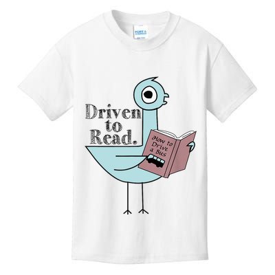 Driven To Read Pigeon Library Reading Books Readers Kids T-Shirt