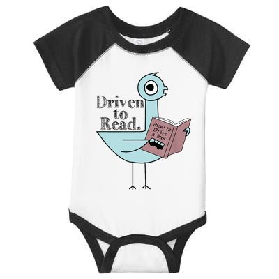 Driven To Read Pigeon Library Reading Books Readers Infant Baby Jersey Bodysuit