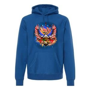 Donald Trump Riding Eagle Next Us President 2024 Epic Battle Cute Gift Premium Hoodie