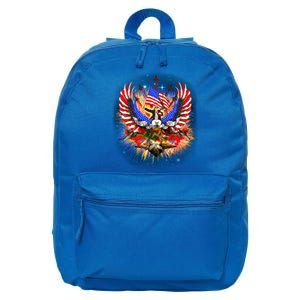 Donald Trump Riding Eagle Next Us President 2024 Epic Battle Cute Gift 16 in Basic Backpack