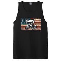 Dirt Track Racing Sprint Car Vintage Retro American Flag Gift PosiCharge Competitor Tank