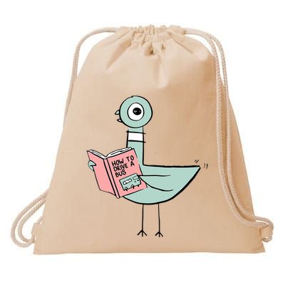 Driven To Read Pigeon Library Reading Books Reader Drawstring Bag