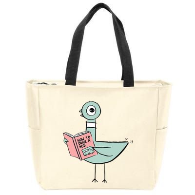 Driven To Read Pigeon Library Reading Books Reader Zip Tote Bag