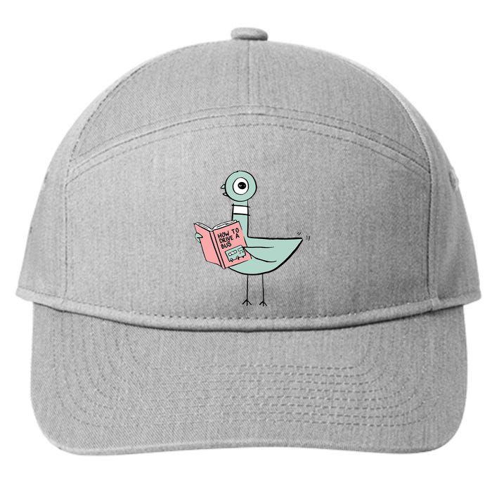Driven To Read Pigeon Library Reading Books Reader 7-Panel Snapback Hat