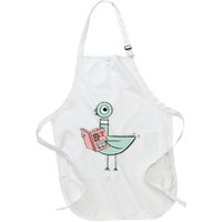 Driven To Read Pigeon Library Reading Books Reader Full-Length Apron With Pockets