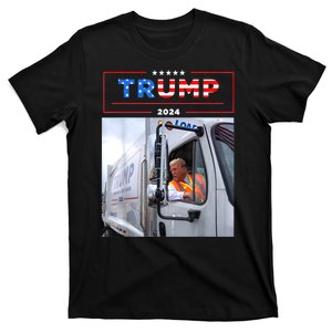 Donald Trump Rides In Garbage Truck Garbage Trump Gift T-Shirt