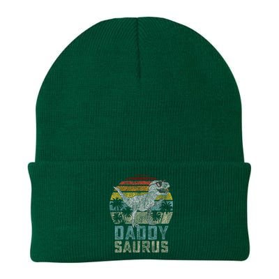 Daddysaurus T Rex Dinosaur Daddy Saurus Family Matching Knit Cap Winter Beanie