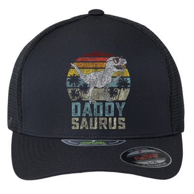 Daddysaurus T Rex Dinosaur Daddy Saurus Family Matching Flexfit Unipanel Trucker Cap