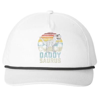 Daddysaurus T Rex Dinosaur Daddy Saurus Family Matching Snapback Five-Panel Rope Hat