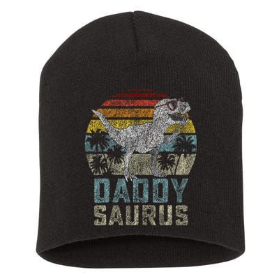 Daddysaurus T Rex Dinosaur Daddy Saurus Family Matching Short Acrylic Beanie