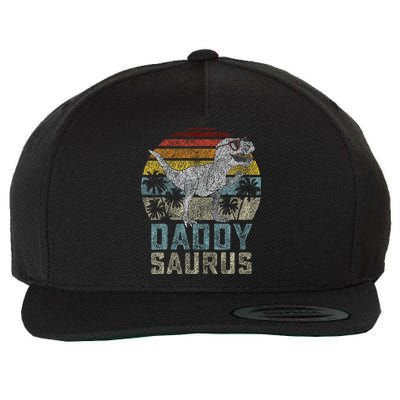 Daddysaurus T Rex Dinosaur Daddy Saurus Family Matching Wool Snapback Cap