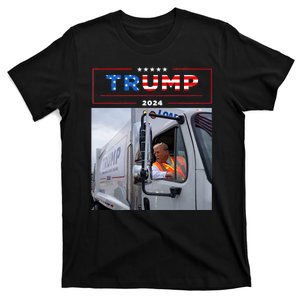 Donald Trump Rides In Garbage Truck Garbage Trump T-Shirt