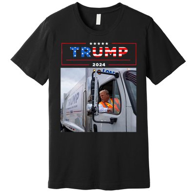 Donald Trump Rides In Garbage Truck Garbage Trump Premium T-Shirt