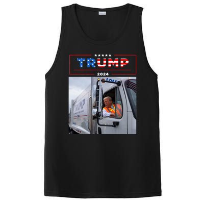 Donald Trump Rides In Garbage Truck Garbage Trump PosiCharge Competitor Tank