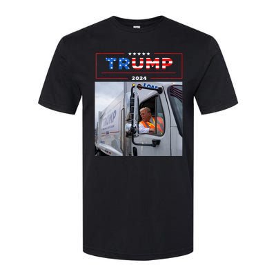 Donald Trump Rides In Garbage Truck Garbage Trump Softstyle CVC T-Shirt