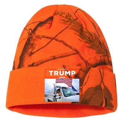 Donald Trump Rides In Garbage Truck Garbage Trump Kati Licensed 12" Camo Beanie