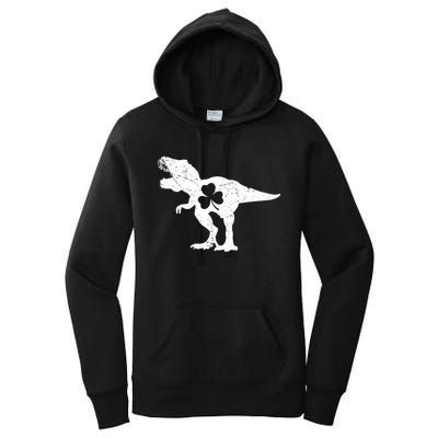 Dinosaur T Rex St Patricks Day Shamrock Adults Boy Women's Pullover Hoodie