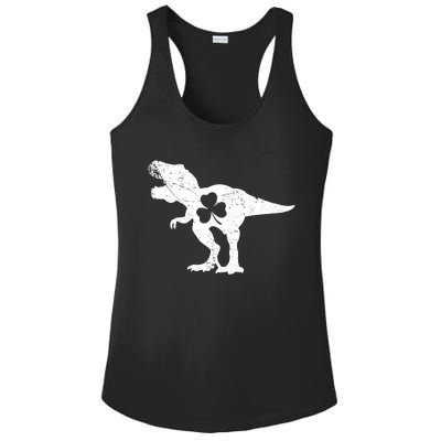 Dinosaur T Rex St Patricks Day Shamrock Adults Boy Ladies PosiCharge Competitor Racerback Tank