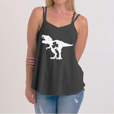 Dinosaur T Rex St Patricks Day Shamrock Adults Boy Women's Strappy Tank