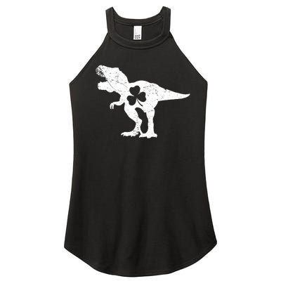 Dinosaur T Rex St Patricks Day Shamrock Adults Boy Women’s Perfect Tri Rocker Tank