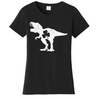 Dinosaur T Rex St Patricks Day Shamrock Adults Boy Women's T-Shirt