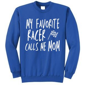 Dirt Track Racing Flag My Favorite Racer Calls Me Mom Race Gift Sweatshirt