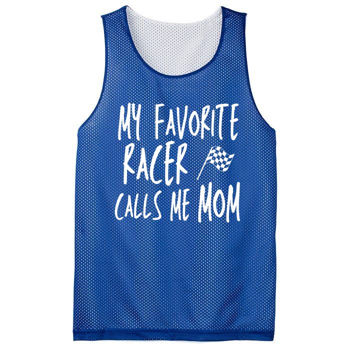 Dirt Track Racing Flag My Favorite Racer Calls Me Mom Race Gift Mesh Reversible Basketball Jersey Tank