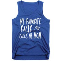 Dirt Track Racing Flag My Favorite Racer Calls Me Mom Race Gift Tank Top