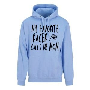 Dirt Track Racing Flag My Favorite Racer Calls Me Mom Race Gift Unisex Surf Hoodie