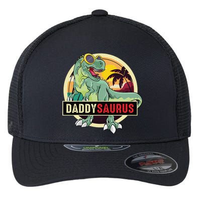 Daddysaurus T Rex Dinosaur Daddy Saurus Flexfit Unipanel Trucker Cap