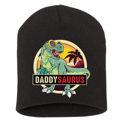 Daddysaurus T Rex Dinosaur Daddy Saurus Short Acrylic Beanie