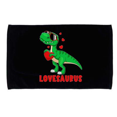 Dinosaur T Rex Valentines Day Valentine Lovesaurus Gift Microfiber Hand Towel