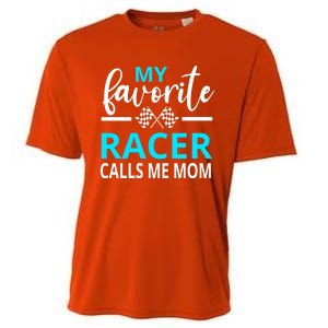 Dirt Track Racing My Favorite Racer Calls Me Mom Funny Gift Cooling Performance Crew T-Shirt