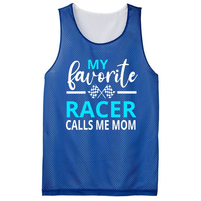 Dirt Track Racing My Favorite Racer Calls Me Mom Funny Gift Mesh Reversible Basketball Jersey Tank